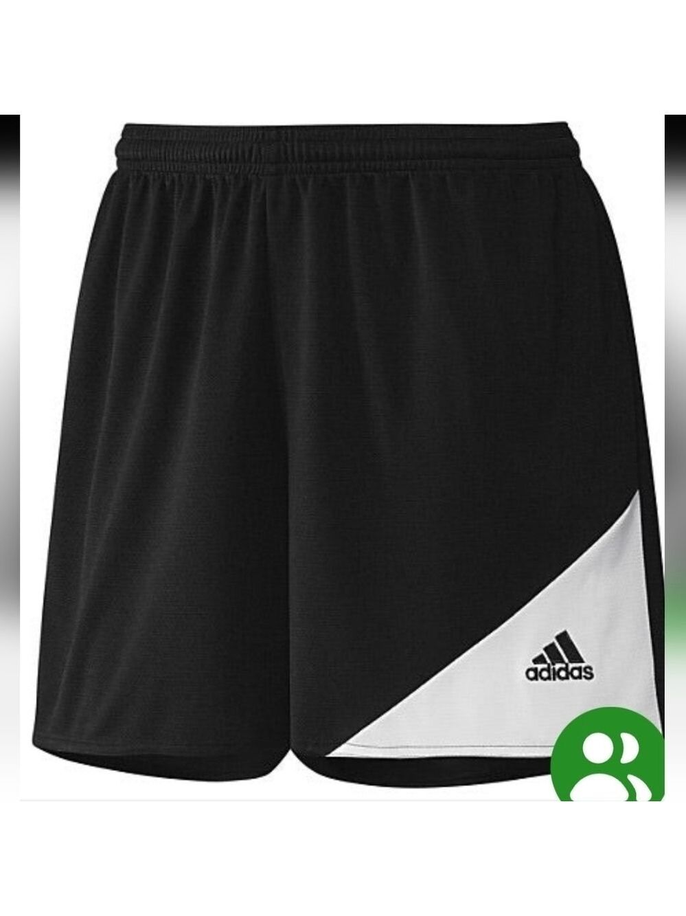 ADIDAS MEN'S CLIMALITE BLACK AND WHITE ATHLETIC SHORTS M